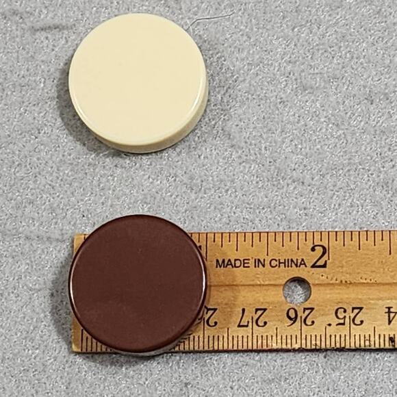 Backgammon Checkers Replacement Pieces x2 Chocolate Brown & Cream 15/16"c - Picture 3 of 3